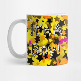 It's A Boy! Stars Yellow Mug